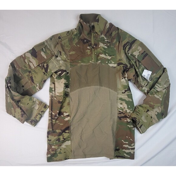 Advanced Army Combat Shirt 1/4 Zip Sz XL Long Sleeve Flame Resistant Camo USA - Picture 3 of 10